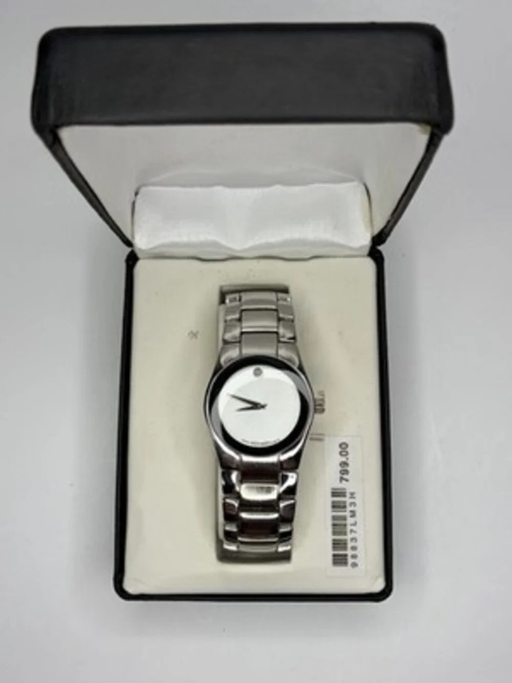 Movado Swiss Quartz Women’s Stainless Steel Watch Silver Sunray Dial w/ Box